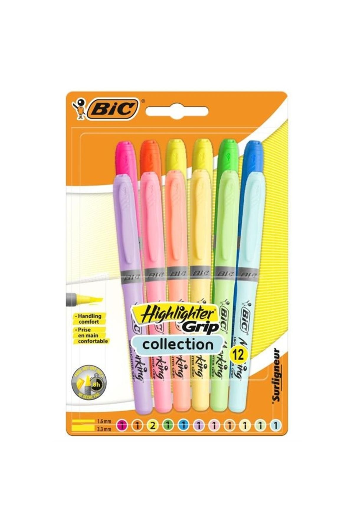 Bic Pastel 6 Pastel 6 Canlı Renk 12'li Fosforlu Kalem - Blisterli