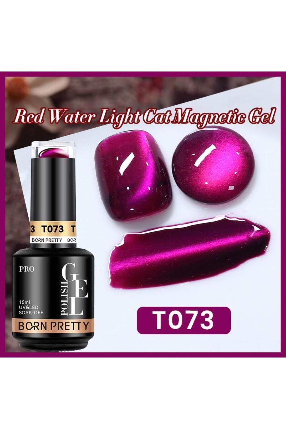 Born Pretty 15ml Hema Free Red Cat Magnetic Kalıcı Oje T73 (60219)