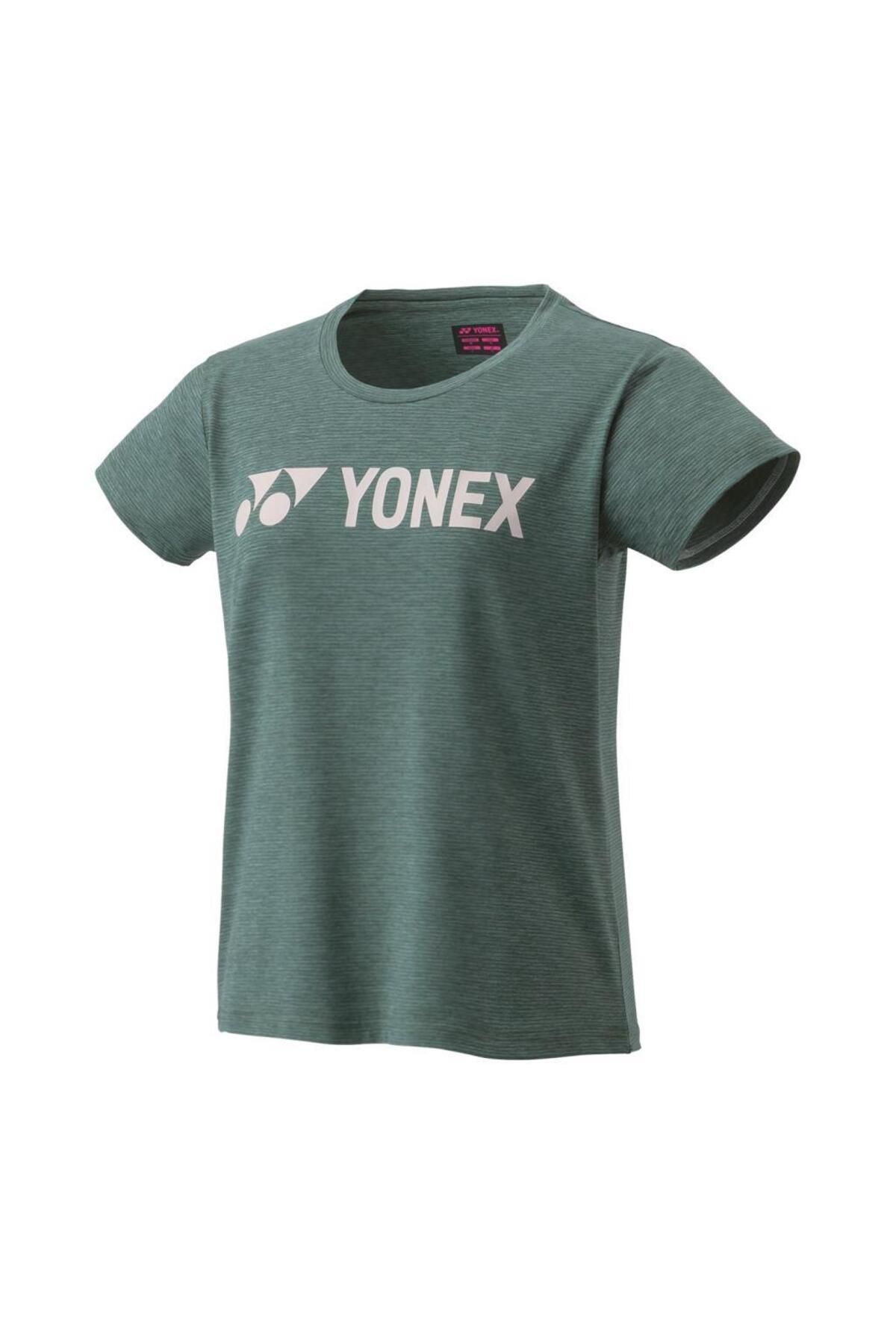 YONEX-تي شيرت نسائي باللون الأخضر الزيتوني - 16689 1