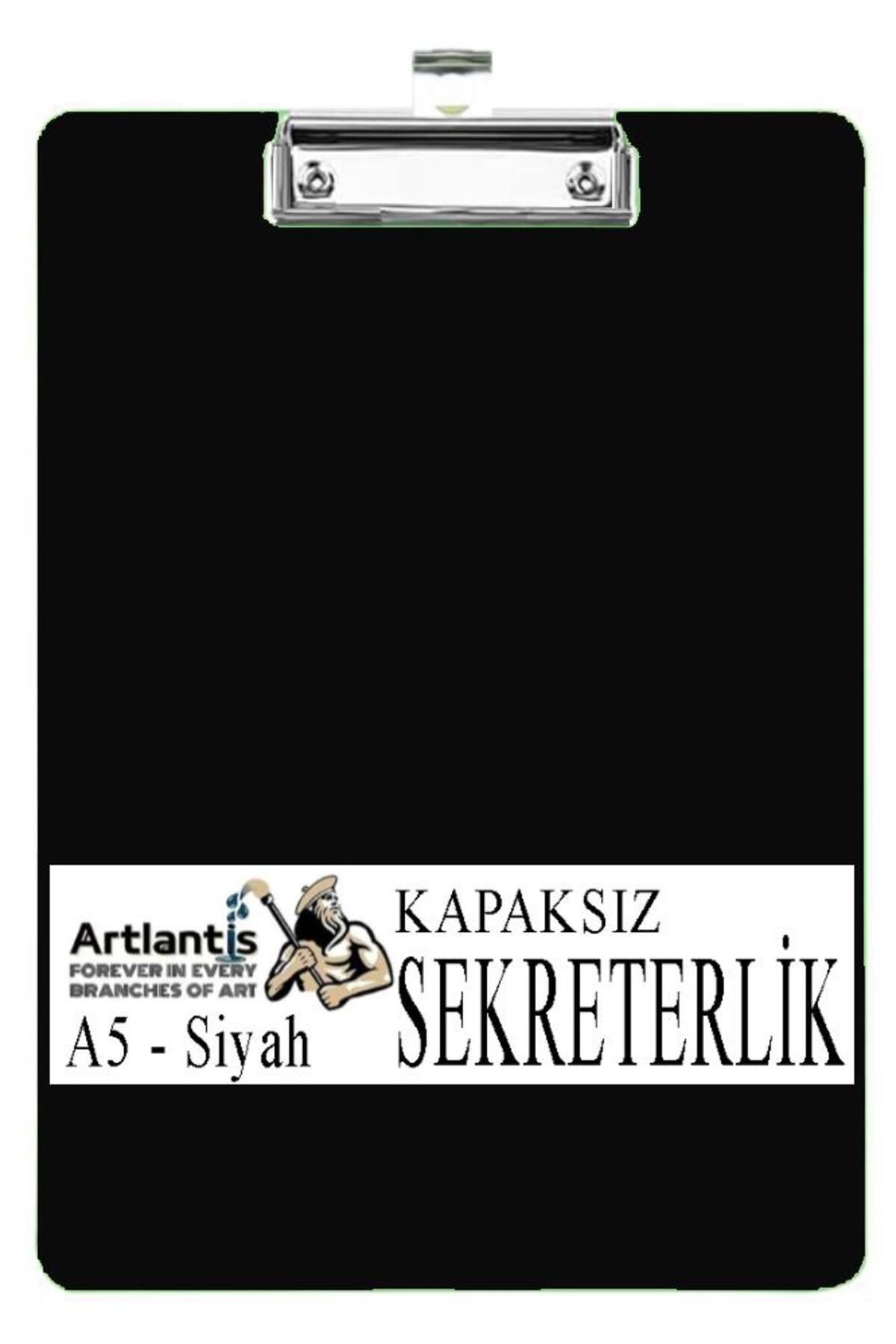 Artlantis Sekreterlik Kapaksız A5 Küçük Boy 1 Adet Renkli Kapaksız Sekreterlik Klipsli Metal Mekanizmalı 80 Ya