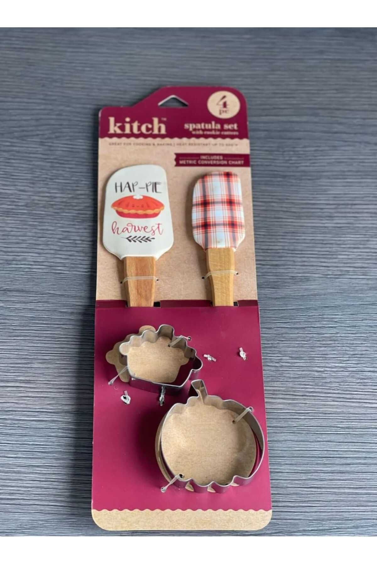 Demirhan Group 4 LÜ SİLİKON KURABİYE KALIPLI SPATULA SET