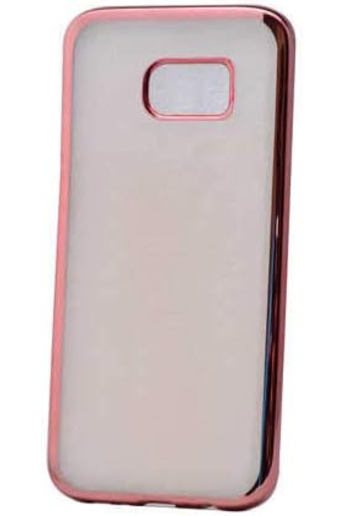 STOREMAX efshopx Galaxy S7 Edge Uyumlu Lazer Kesim Yumuşak Silikon Kılıf (Pembe Altın) New Desing 1002192