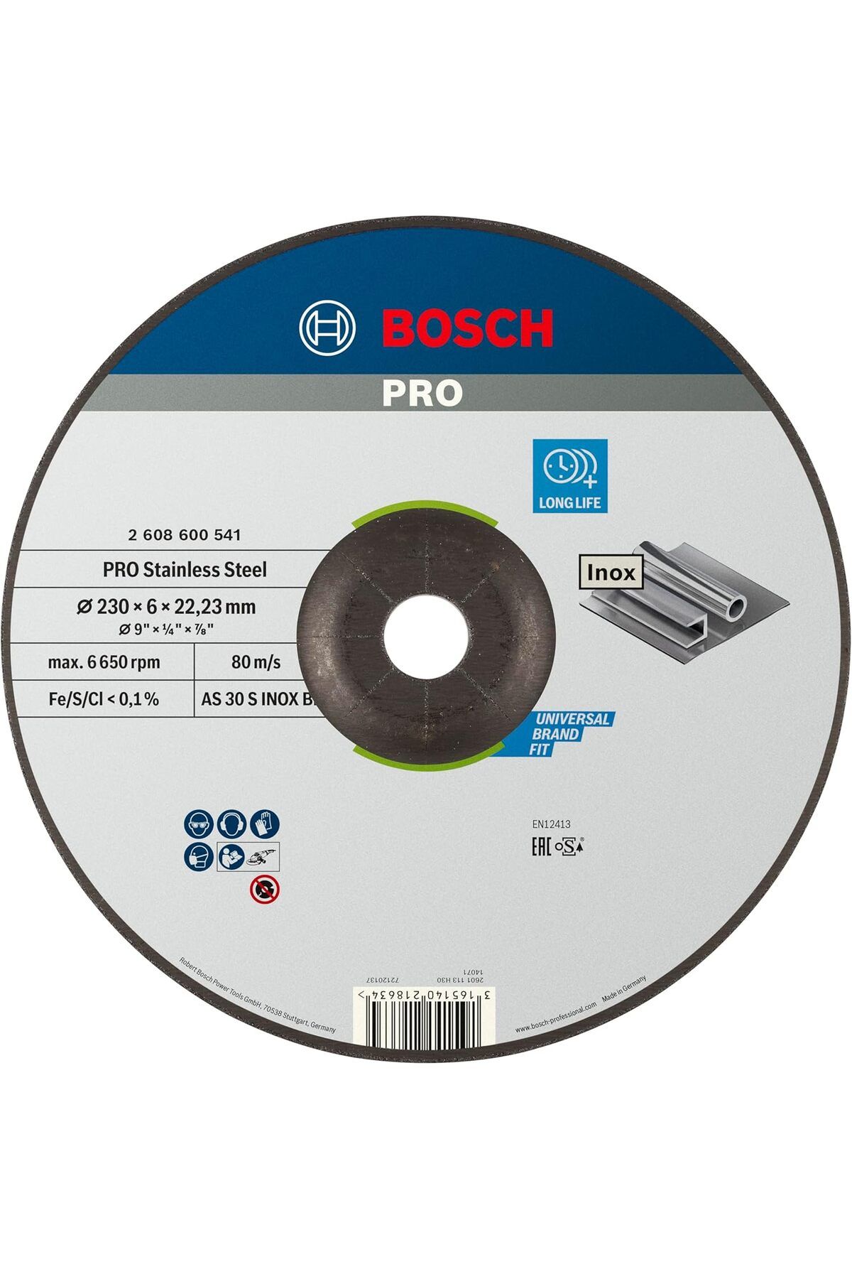 STOREMAX mrttnca Professional 2608600541 Schleifzubehör Schruppsch.230 x 6 mm F.INO x trndymrt 1087243