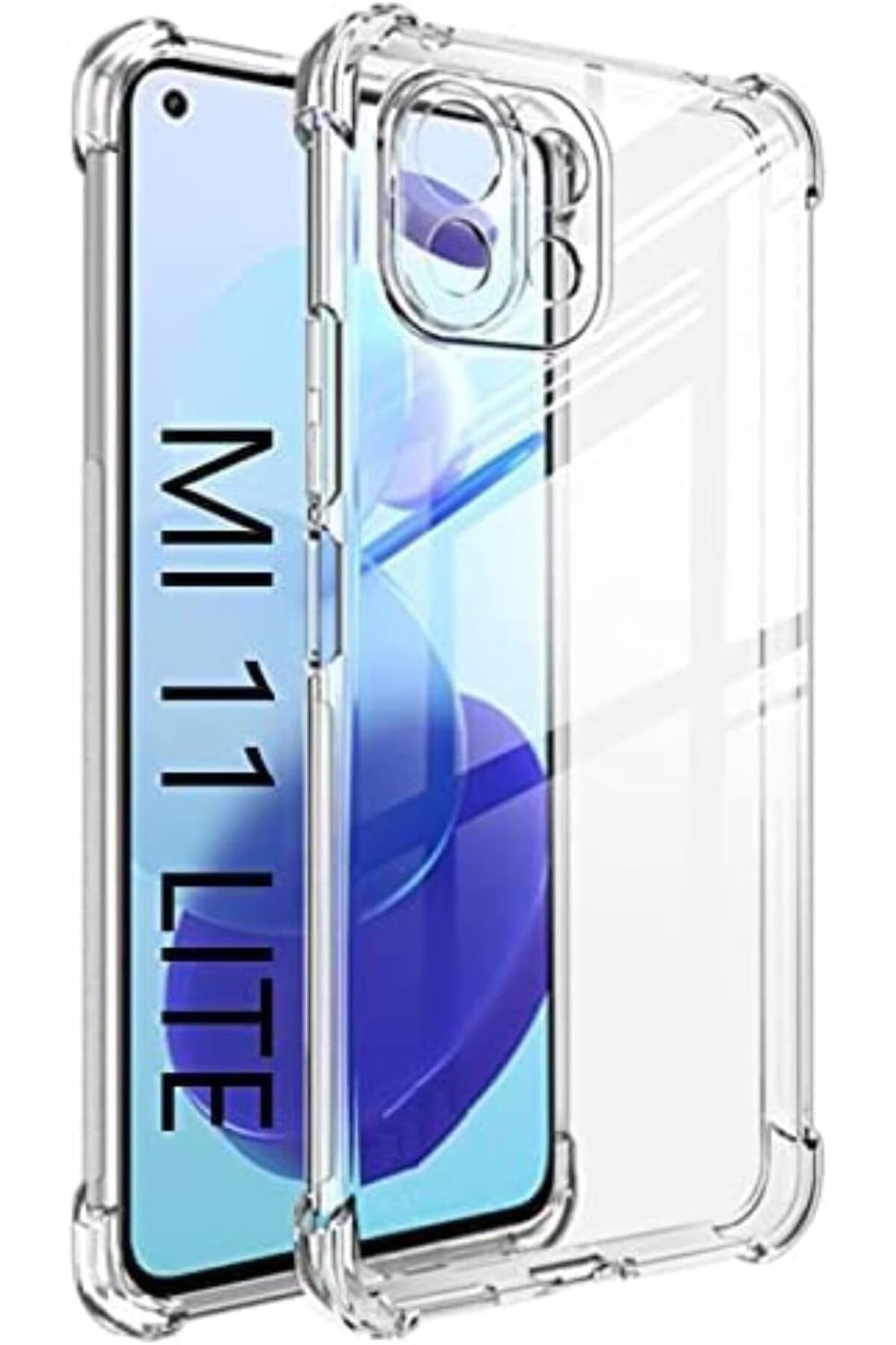 STOREMAX glpzr İletişim Xiaomi Mi 11 Lite ile uyumlu Kapak Köşe Korumalı AirBag Antishock Şeffaf Siliko