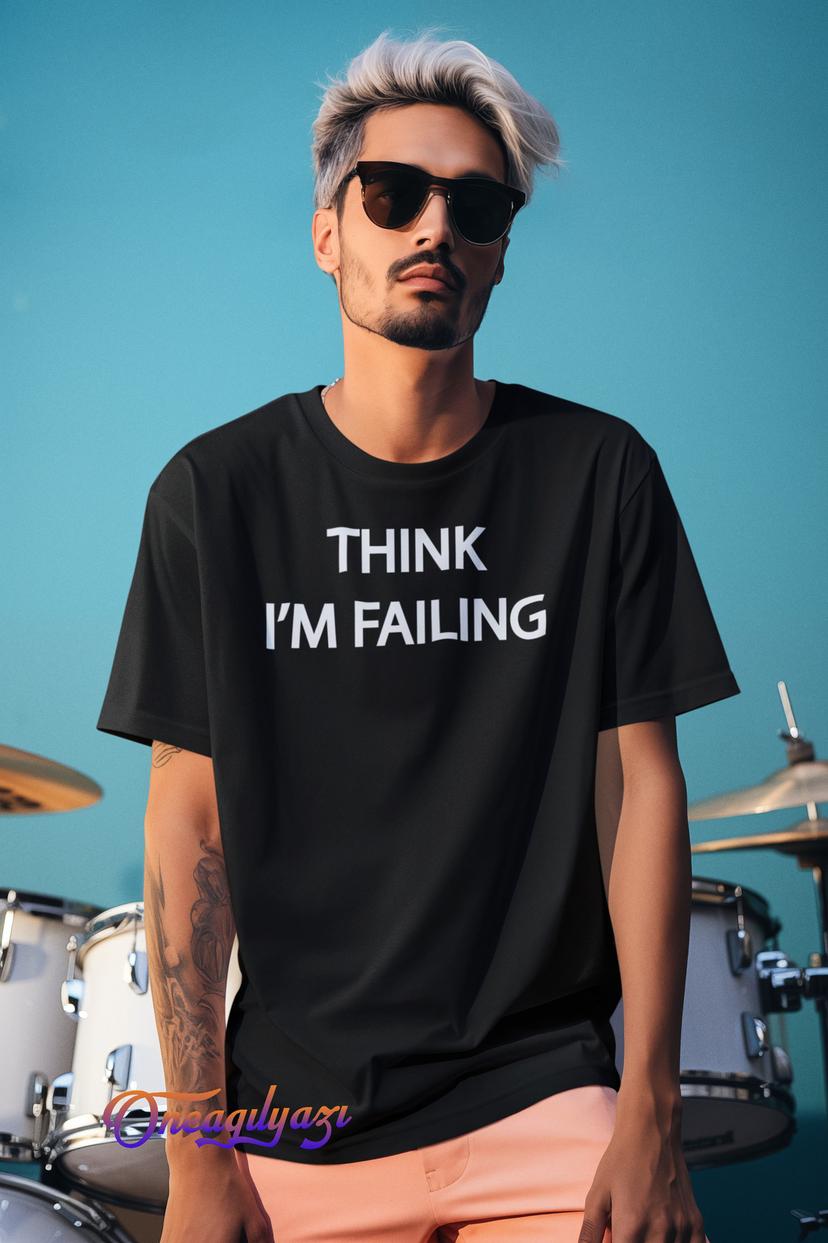 yombaa Think Printed Oversize T-Shirt