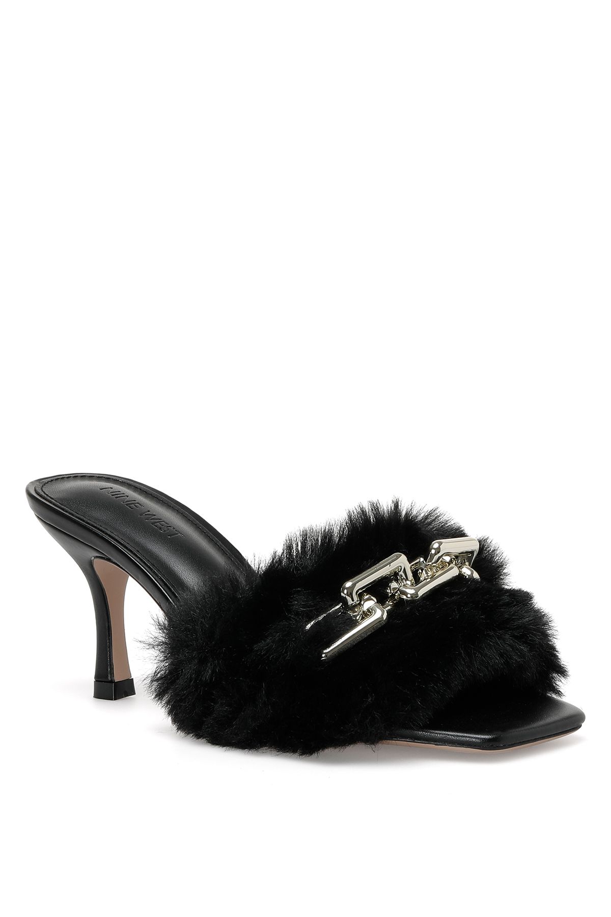 Nine West-Czarne kapcie damskie Amore 2pr 2