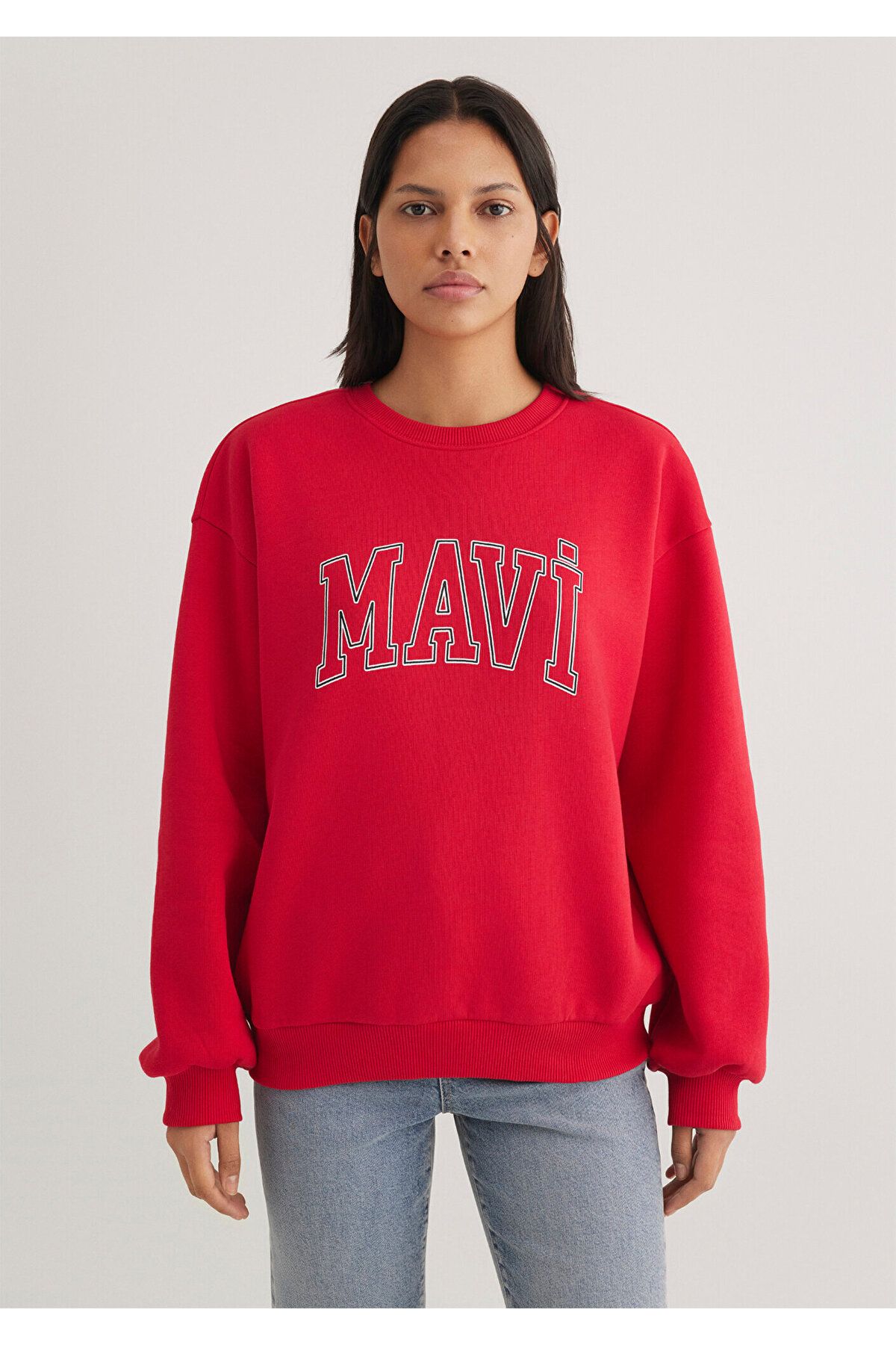 Mavi-Rotes Sweatshirt mit Logo-Print 1611192 -70467 4