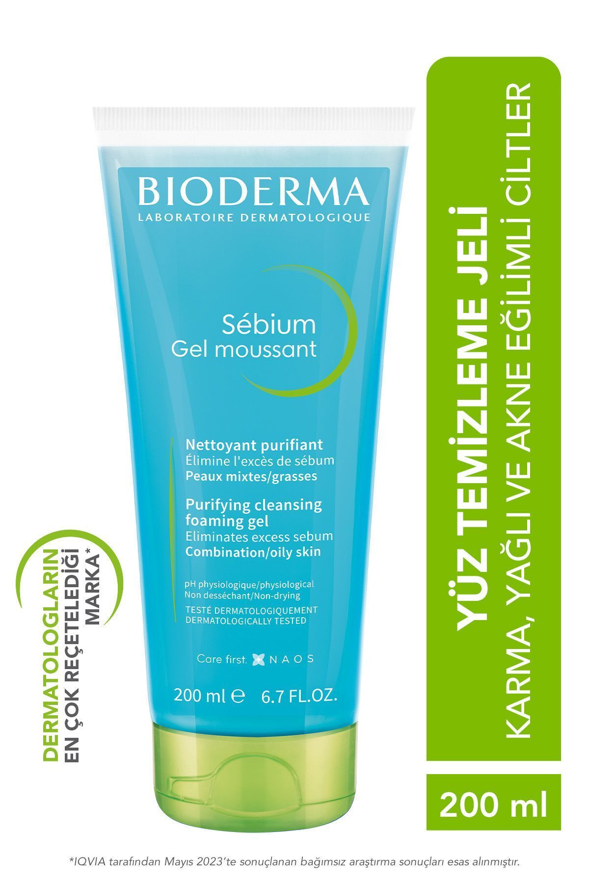 Bioderma Sebium Karma, Yağlı ve Akne Eğilimli Ciltler Sivilce, Siyah Nokta Karşıtı Yüz Temizleme Jeli 200 ml