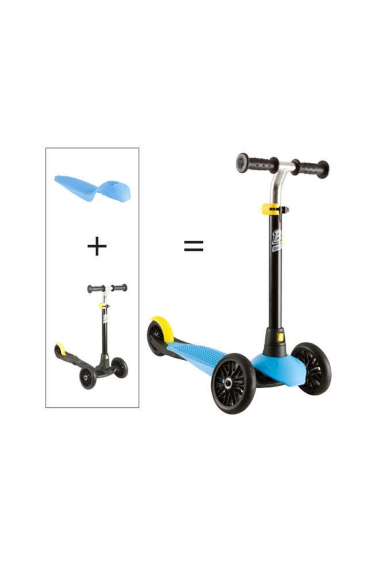 اسکوتر کودکان مشکی مردانه و زنانه B1 2 4 سال آبی Decathlon