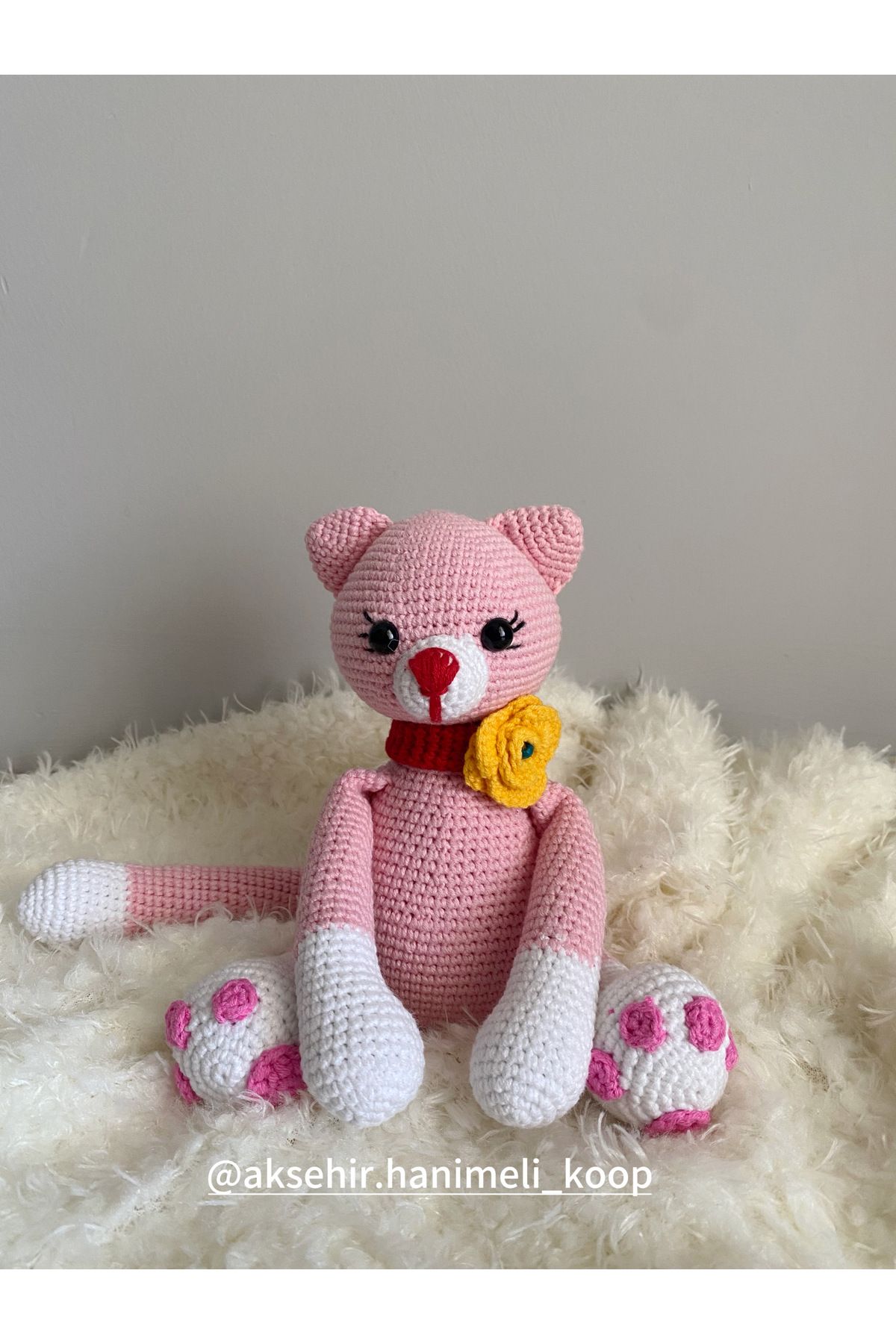 NATURAL BY HANDS Amigurumi Sevimli Kedi  Oyun Arkadaşı