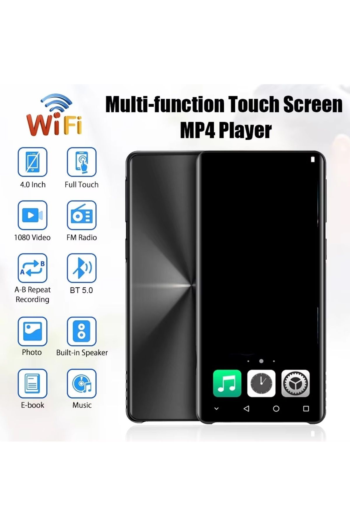 JUNGLEE Wi̇fi̇ Mp3-mp4 Player 5 İnç Ekranli 32gb Androi̇d Müzi̇k Çalar Fm Radyo Ses Kayit Bluetooth