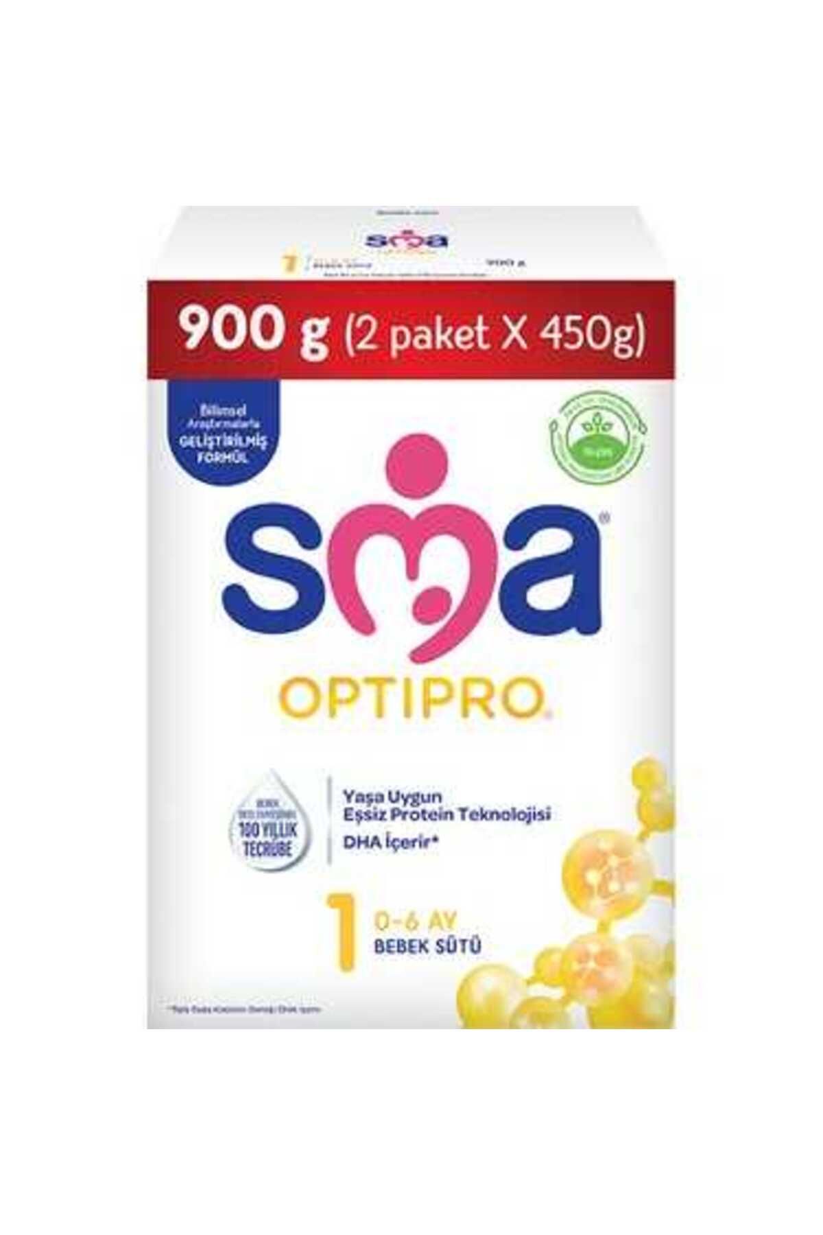 SMA OPTIPRO 1 900 GR 0-6 AY PROBİYOTİK BEBEK SÜTÜ DHA (2X450GR)