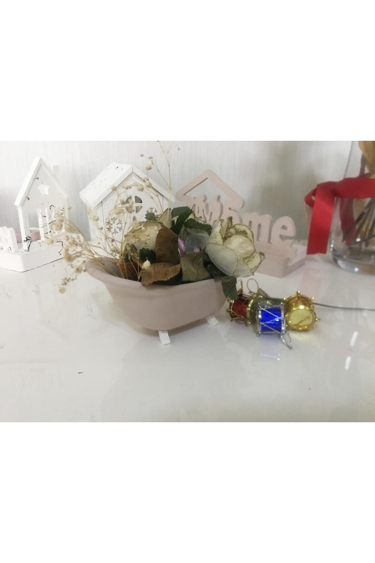 ATLAS SİLİKON PASTA EKİPMANLARI-7X8X5 cm Decorative Ornament - Tub-Shaped, Succulent-Flower Holder, Candle Holder 2