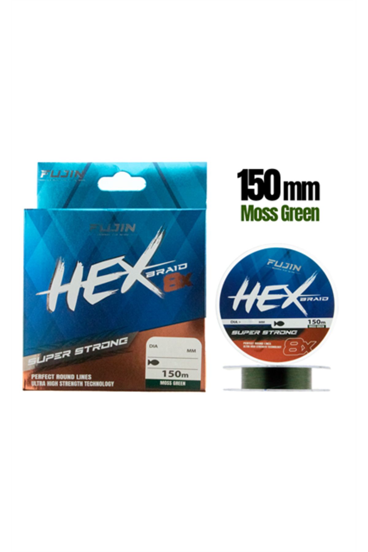 Fujin Hex 8X 150Mt. Moss green Pe Line 0,06 mm