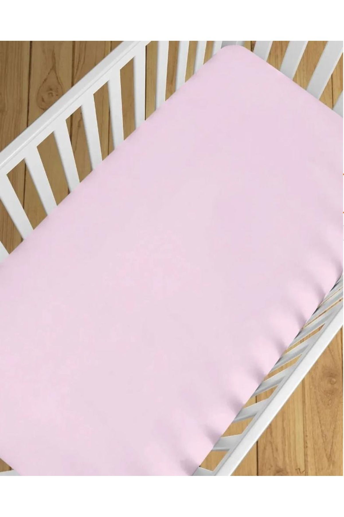 GERCELLA %100 NATÜREL COTTON 100x150 cm LASTİKSİZ  PEMBE  BEBE ÇARŞAFI BED SHEET FOR BABY