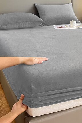 Mulberry Kadife Kumaş Fitted Lastikli Çarşaf Takımı 160x200+30 cm