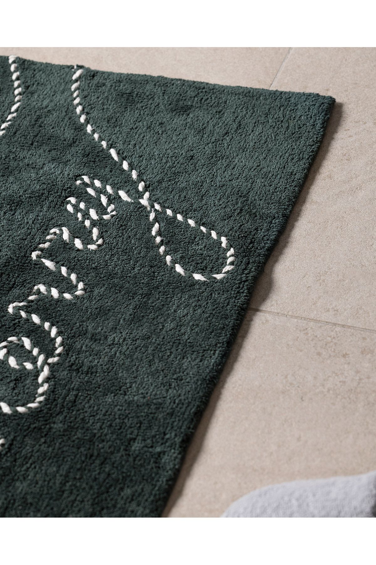 Madame Coco-Espritmer Bath Mat - Green/White - 50X80 cm 3