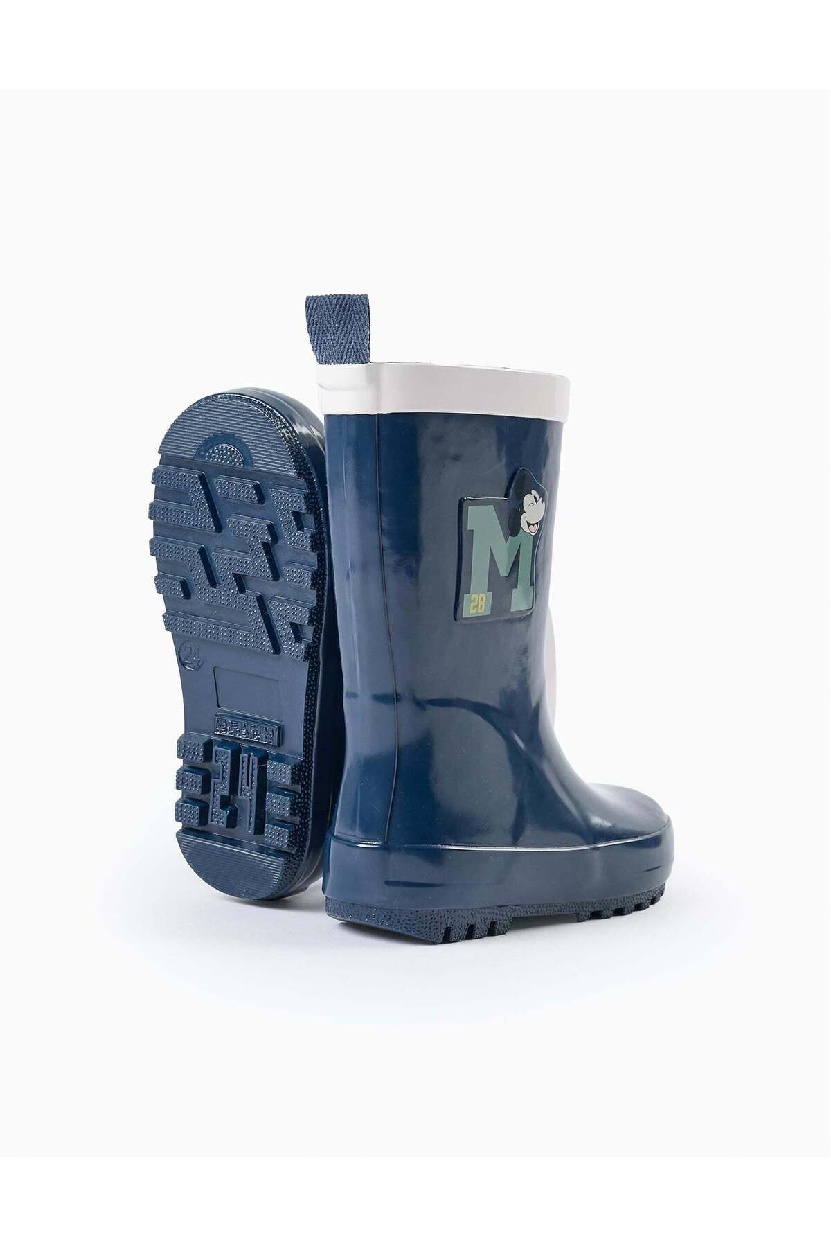 Ziddy-WELLIES FOR BABY BOYS 'MICKEY' DARK BLUE 3