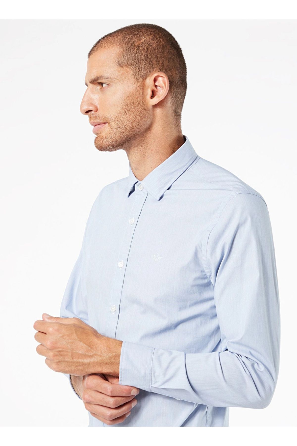 Dockers-قميص رجالي أزرق مناسب بشكل منتظم 28836-0001 2