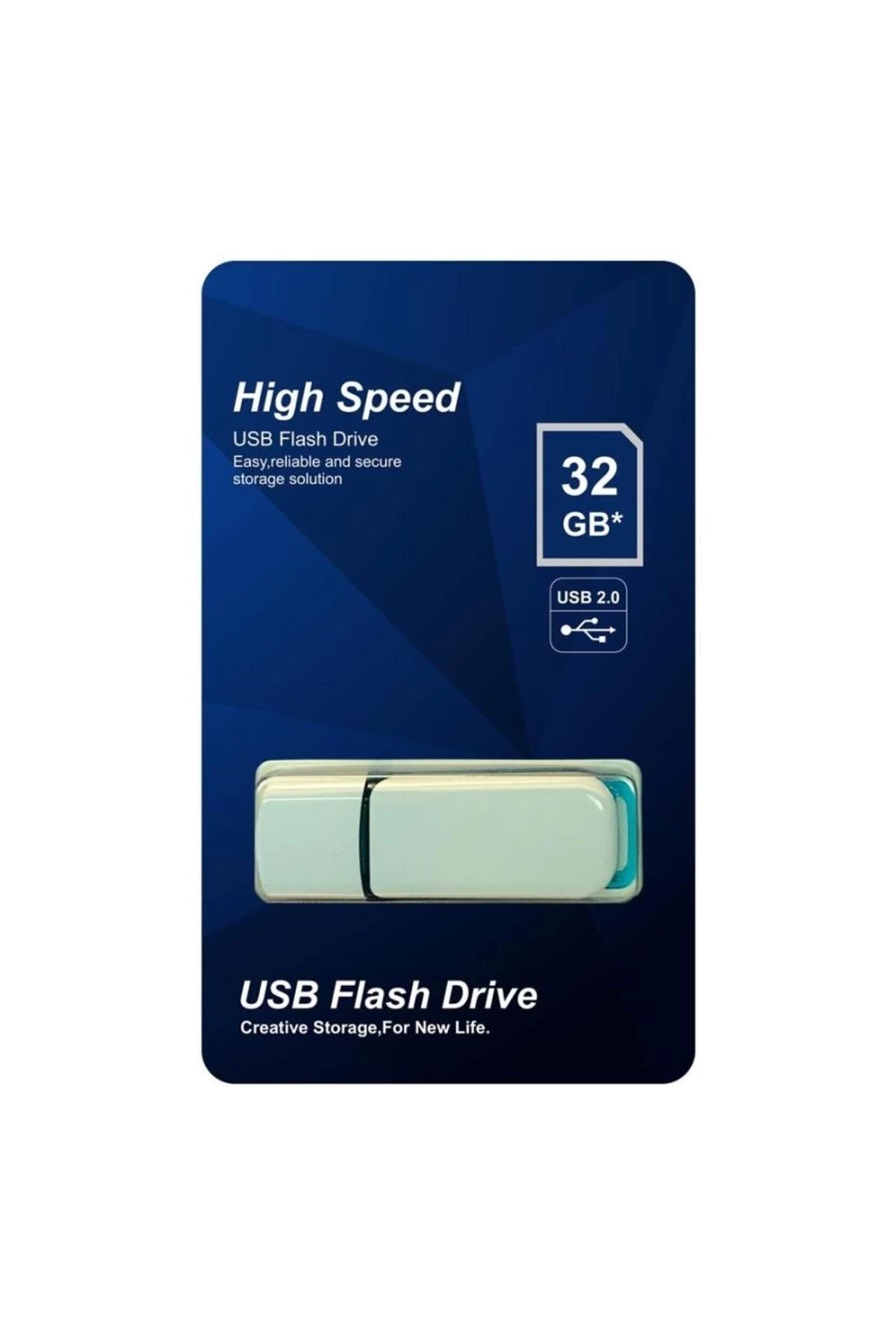 ELBA Flash Bellek 32 Gb Plastik Beyaz-Mavi 2.0 Usb