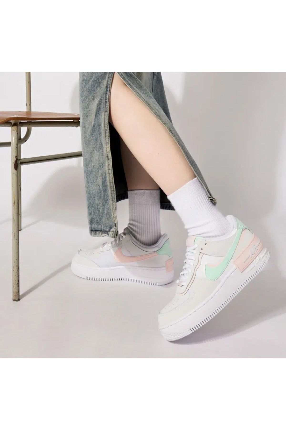 Nike-Women's Air Force 1 Shadow White Sneakers 6