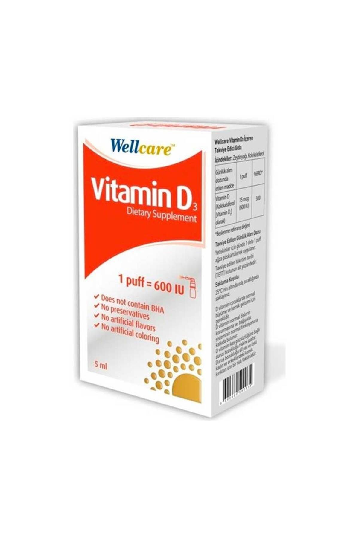 Wellcare Vitamin D3 600 Iu - 5 ml