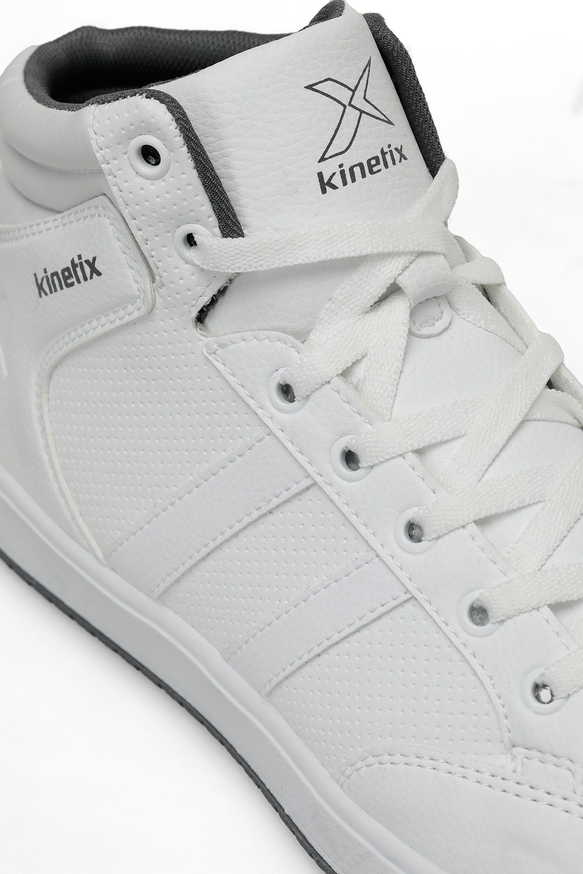 Kinetix-Ανδρικά ψηλά αθλητικά παπούτσια KORT PU HI 4FX White 7