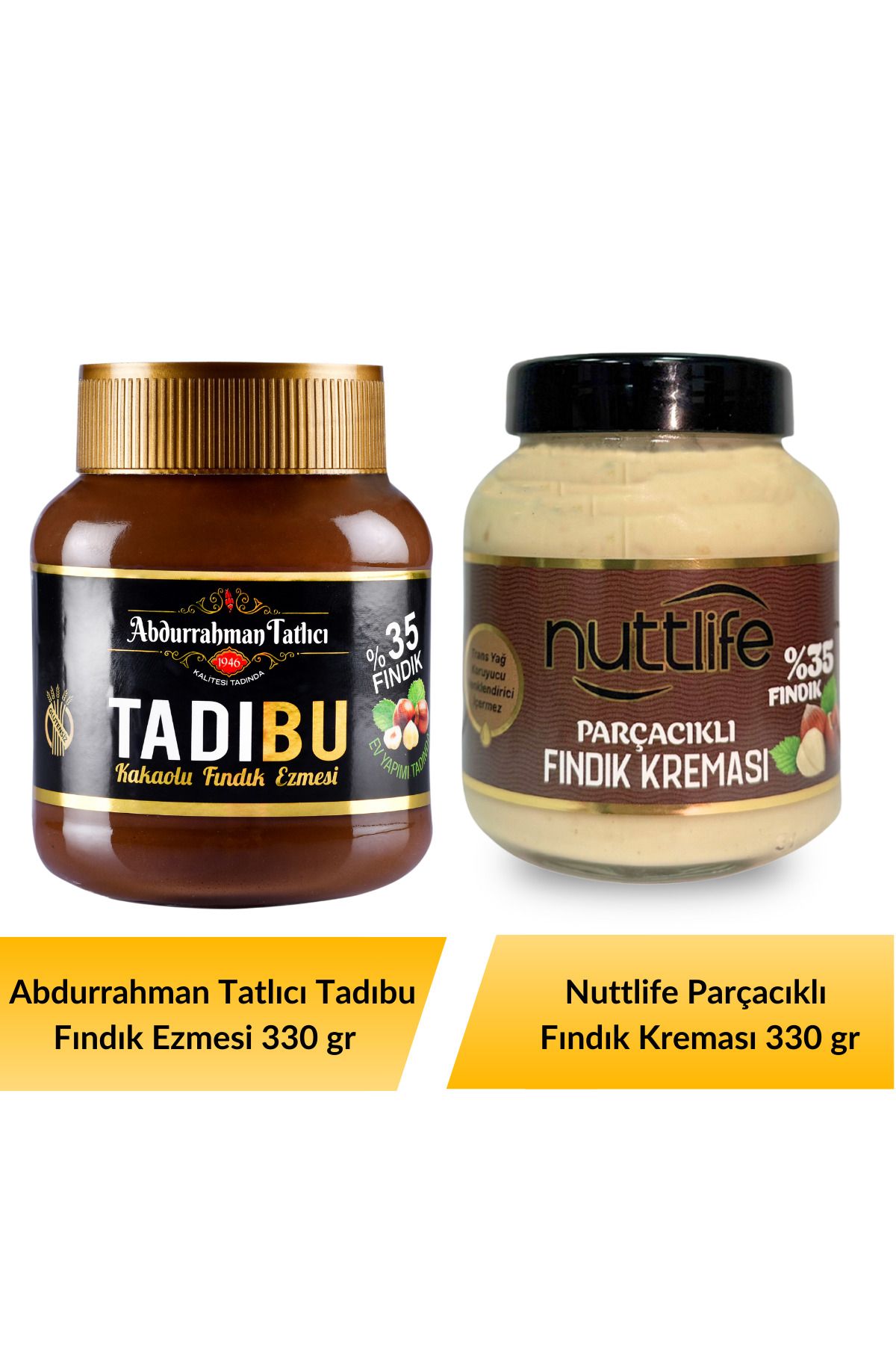 Abdurrahman Tatlıcı Abdurrahman Tatlıcı Tadıbu 330 gr+ Nuttlife Parçacıklı Fındık Kreması 330 gr