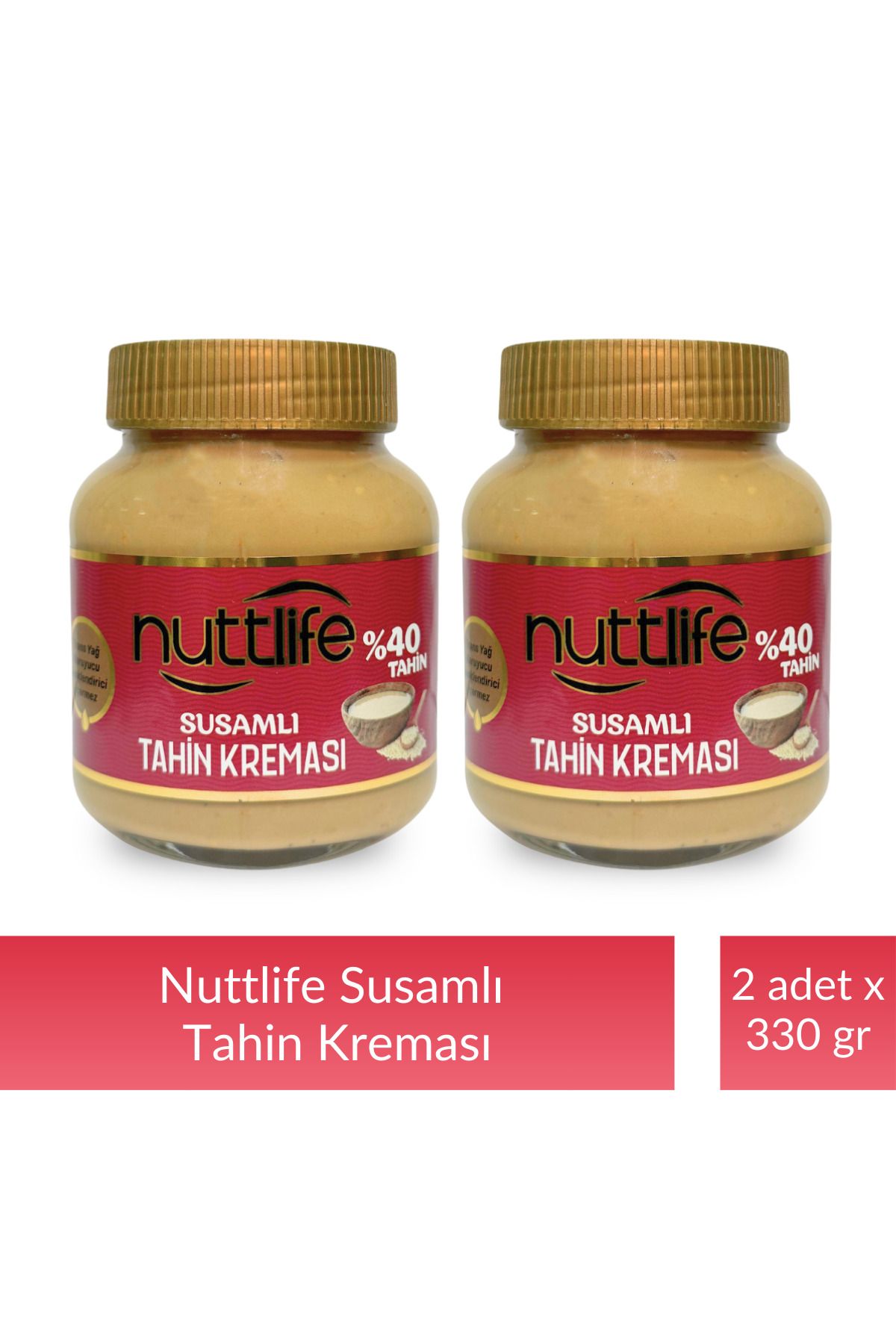 nuttlife Susamlı Tahin Kreması 330 gr x 2 adet