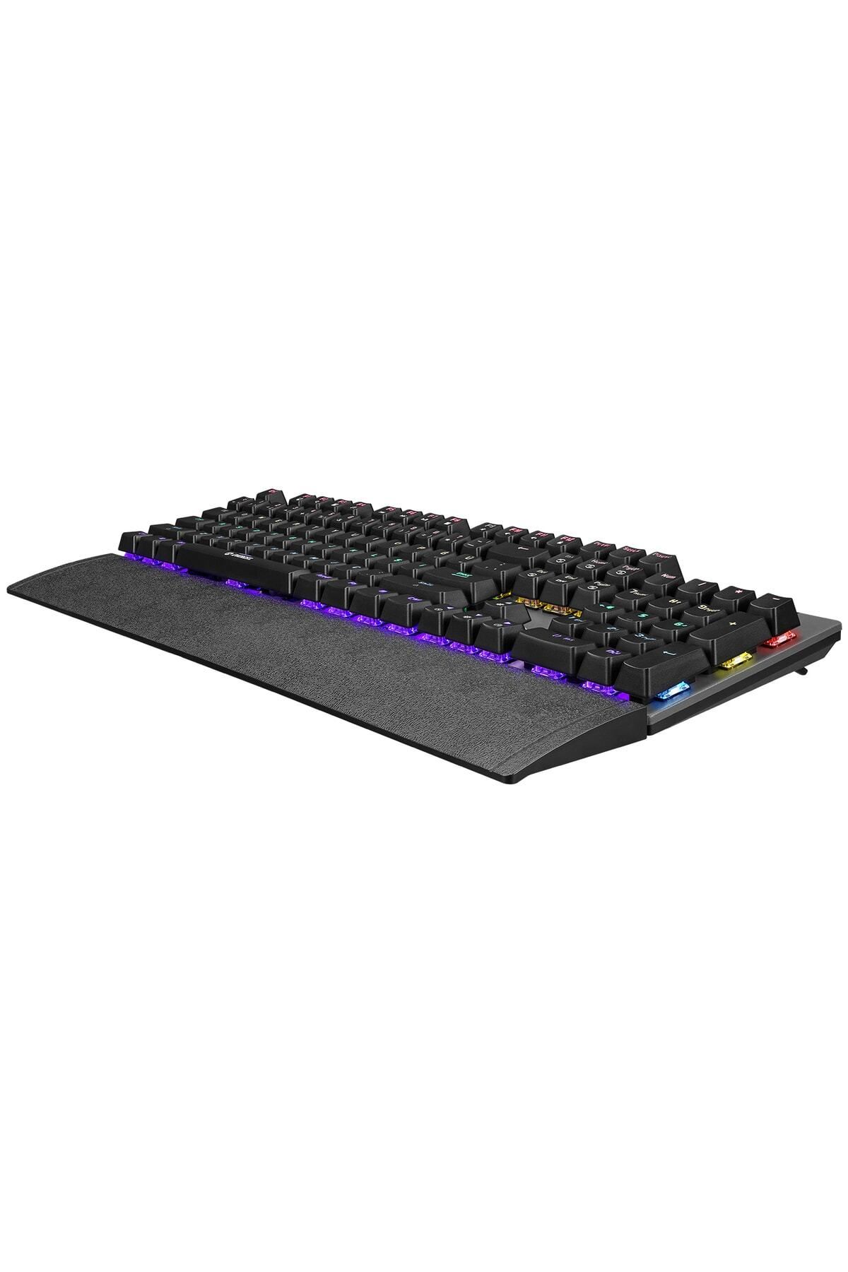 Everest Mk7 Gri Usb Bilek Destekli Mekanik Klavye Q Blue Switch Gaming Oyuncu Klavyesi-5