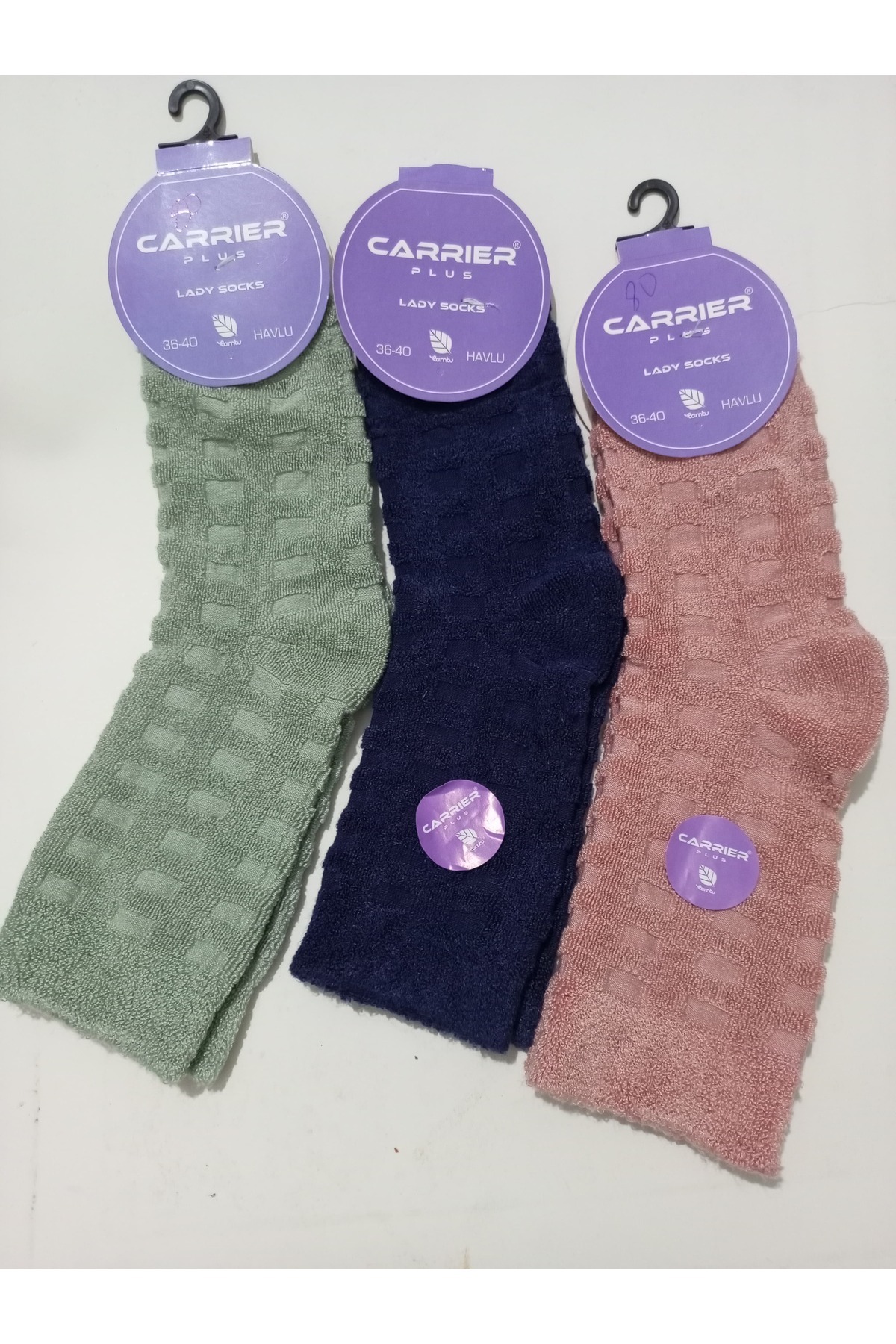 RBS SOCKS-Women's Slipper Towel Bamboo Thick Socks 3 Pack 1