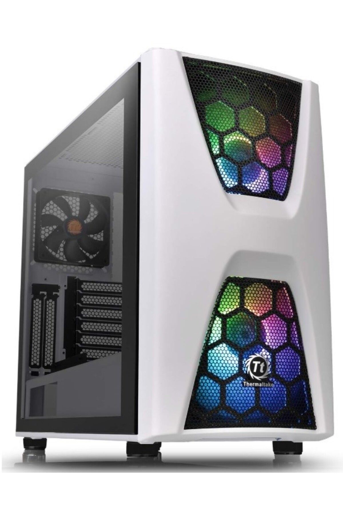 THERMALTAKE-حافظة Commander C34 TG Snow المصنوعة من الزجاج المقوى 1