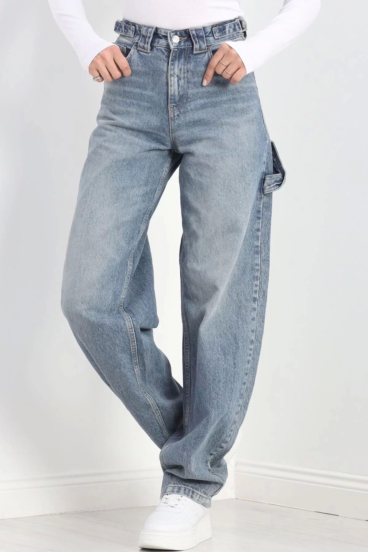 bysedaortac Carpenter Detaylı Baggy Jean Mavitint