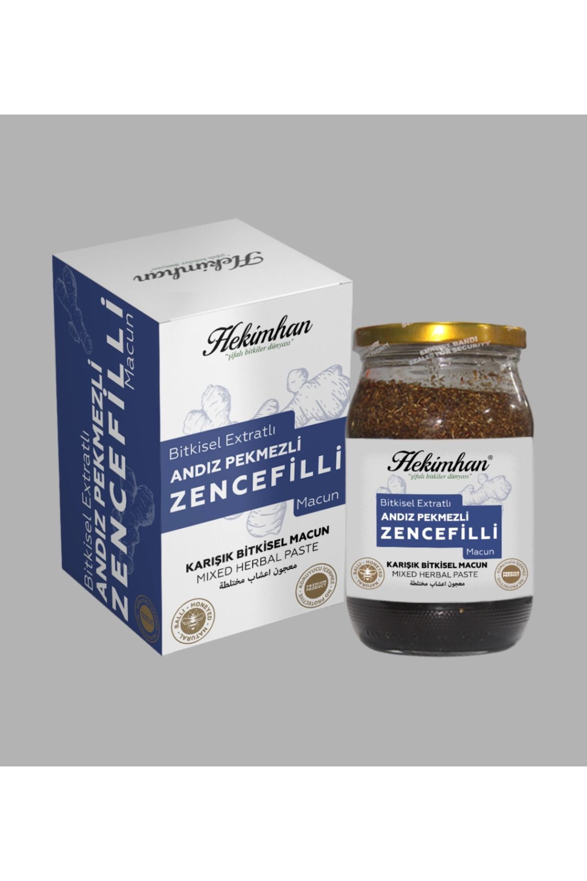 Hekimhan ANDIZ PEKMEZLİ ZENCEFİLLİ BİTKİSEL MACUN 420 GR