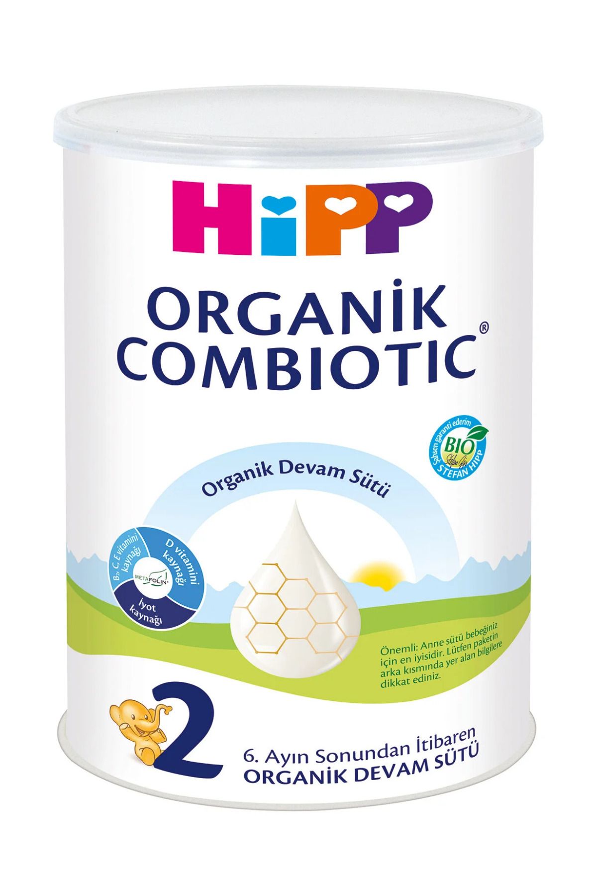 Hipp Organik Combiotic Bebek Sütü 350 gr 0-6 Ay 2 Numara, organik bebek devam sütü, devam sütü