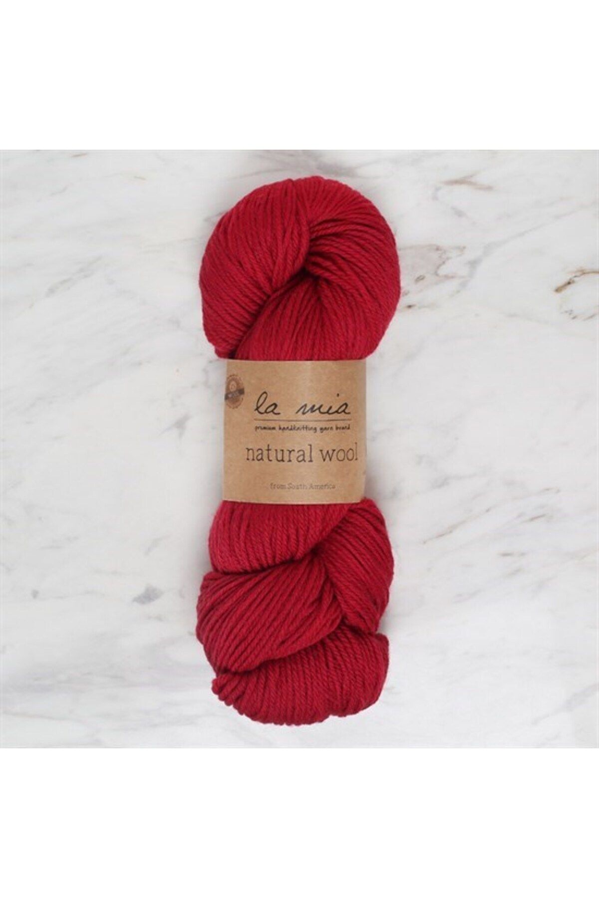 Store La Mia Natural Wool Koyu Kırmızı El Örgü İpi - L893 - 34395