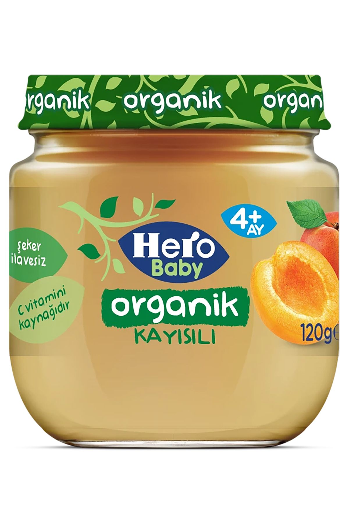 Hero Baby Organik Kayısılı Kavanoz Mama 120 gr