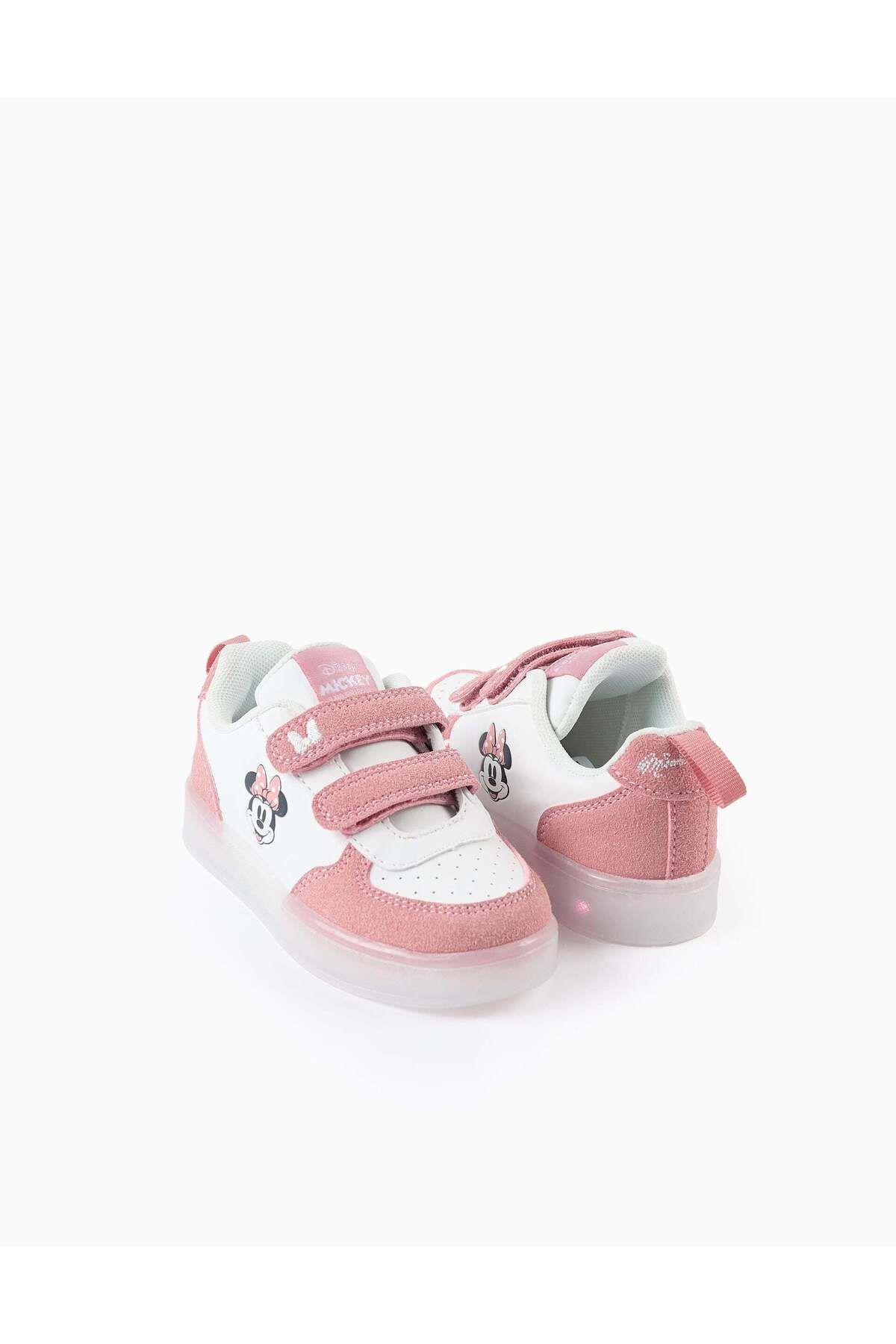 Ziddy-LIGHT-UP TRAINERS FOR BABY GIRLS 'MINNIE' WHITE/PINK 2