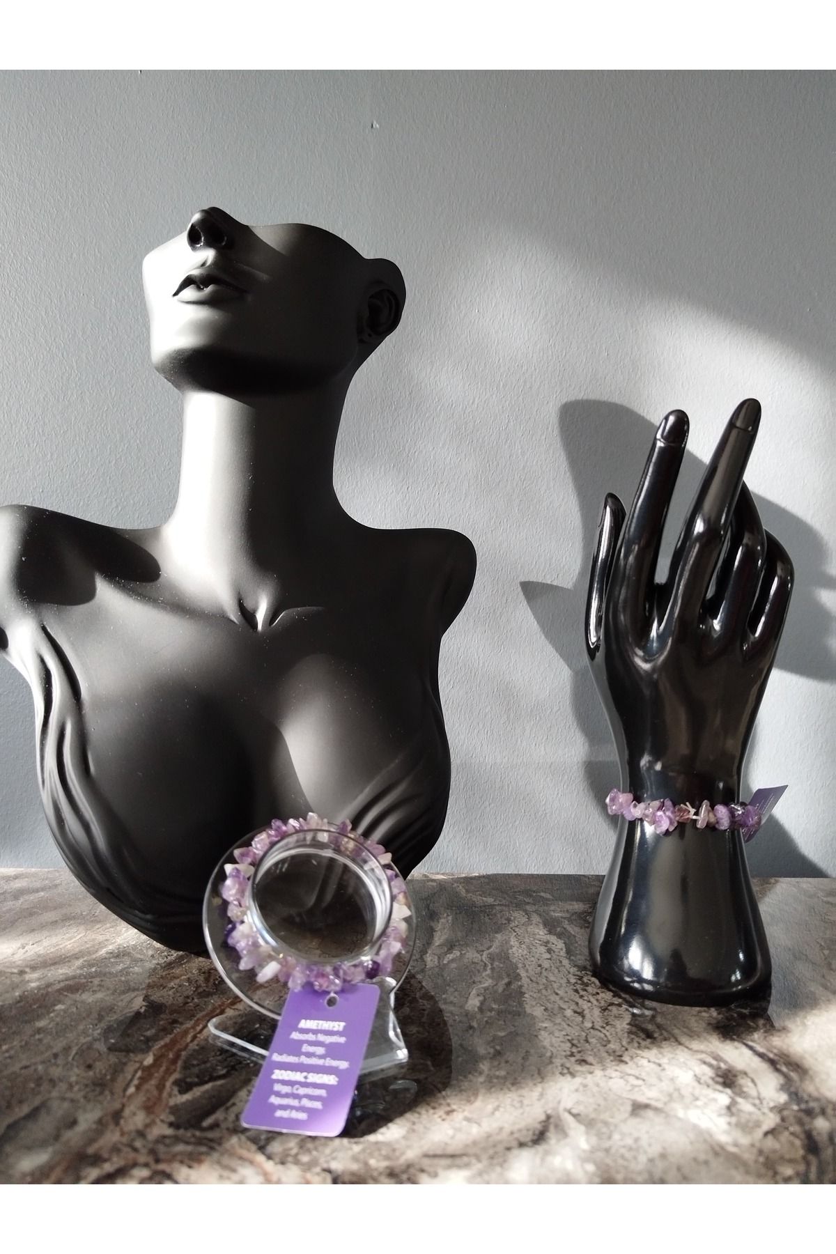 Vagonik-Natural Broken Stone Amethyst Bracelet 1