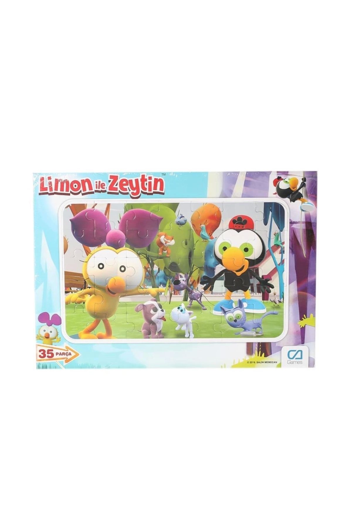 KdrElektronik Çocuk CAFRM-5082-5083 Limon ile Zeytin Frame Puzzle 35 Parça