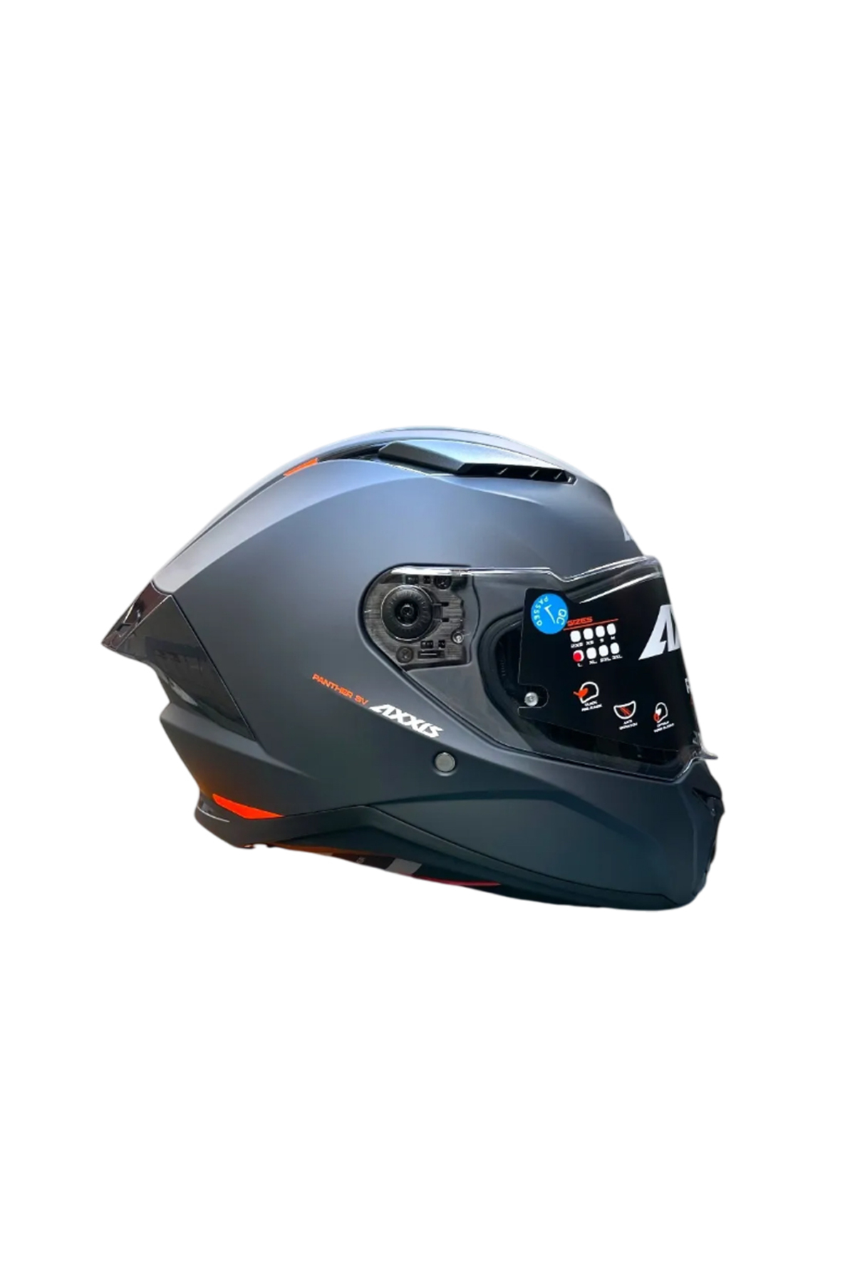 Axxis Panther SV Solid A2 Matt Titanium Güneş Vizörlü Full Face