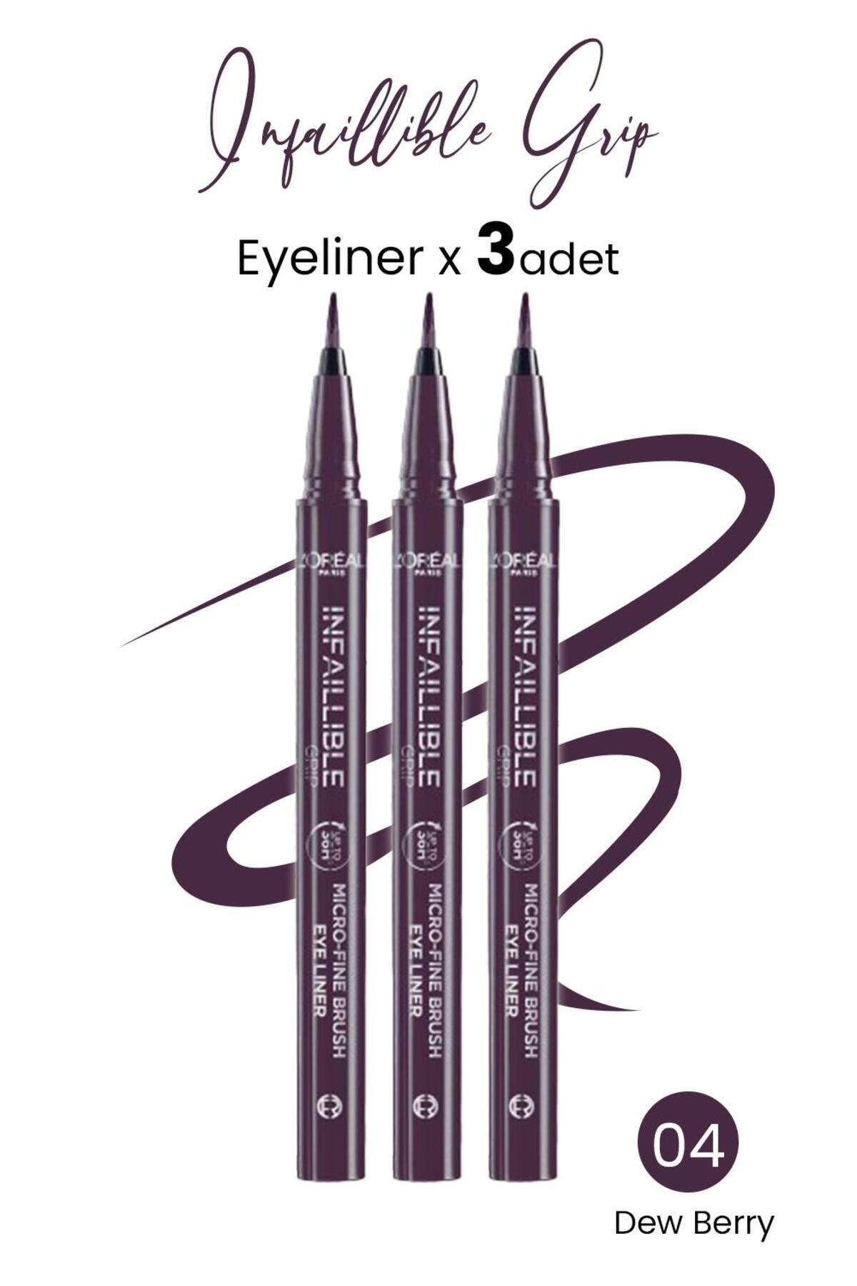 L'Oreal Paris Infaillible Eyeliner 04 Dew Berry X 3 Adet