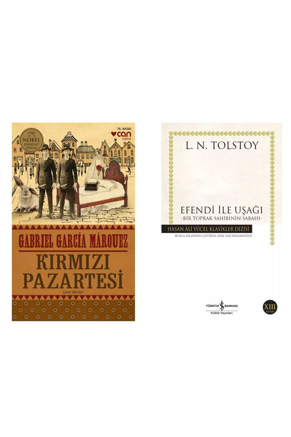 Can Yayınları Kırmızı Pazartesi Gabriel García Márquez     Efendi ile Uşağı  Nikolayeviç Tolstoy