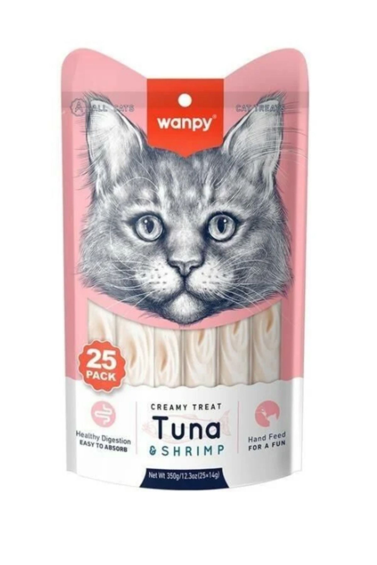 Wanpy Ton Balığı ve Karidesli Sıvı Kedi Ödül Maması 25x14 Gr