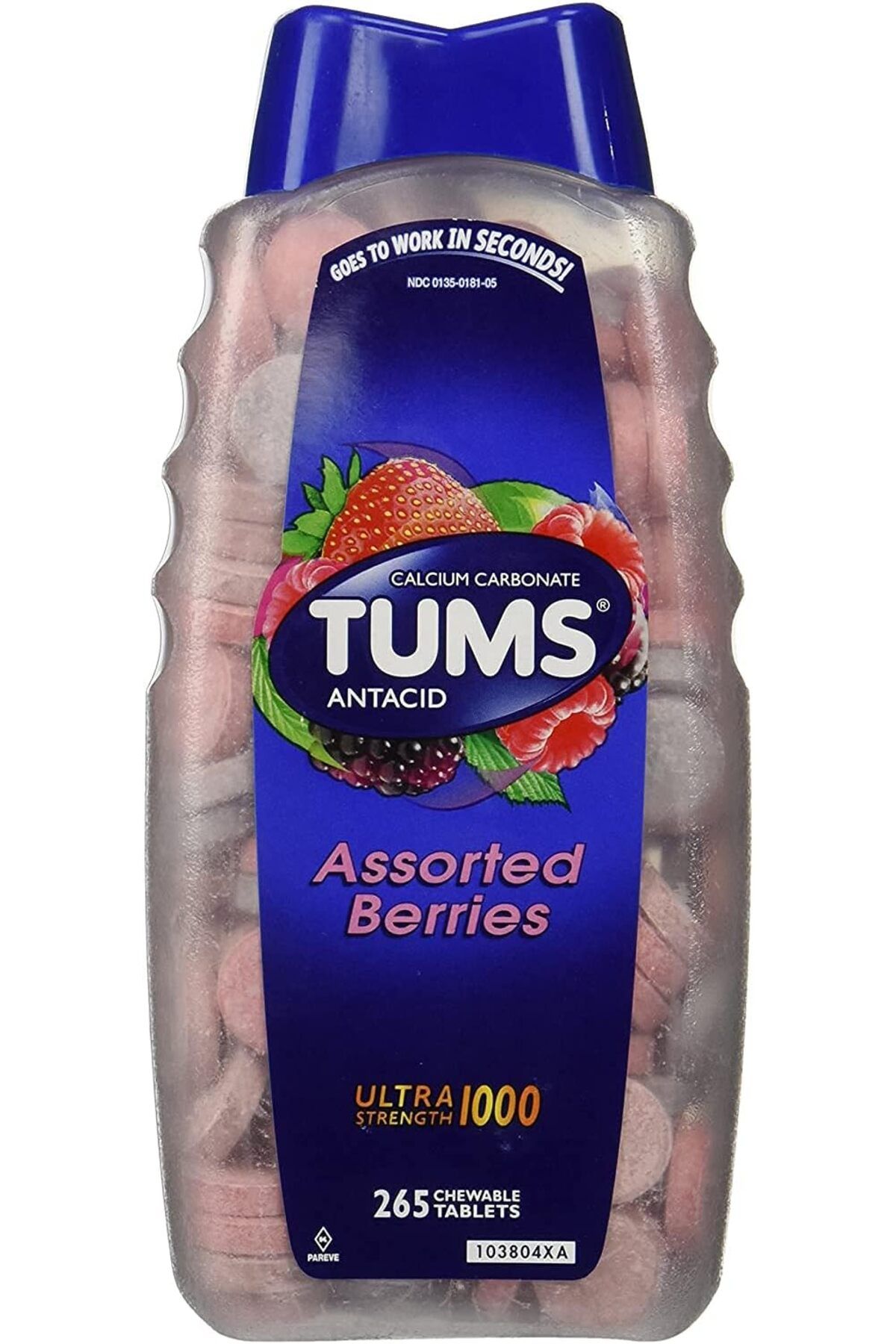 Tums Ultra Strength Assorted Berries 265 Chewable Tablet