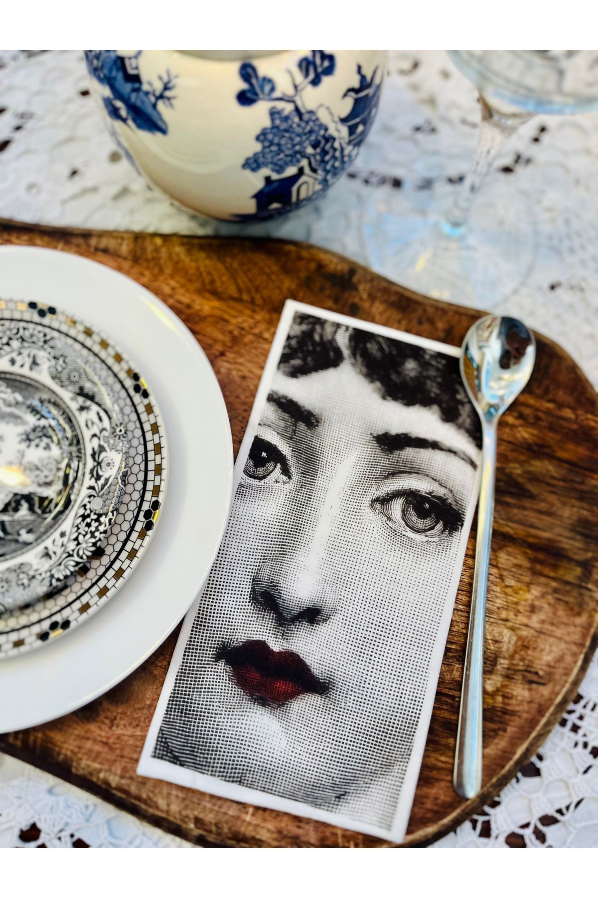 Antique Dream Fornasetti Lina Garson Katlama Sunum Peçetesi 16lı