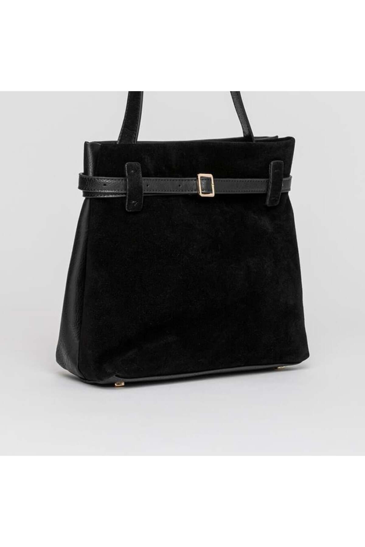 Jacquline-Black Kolios Women's Genuine Nubuck Leather Shoulder Bag 1