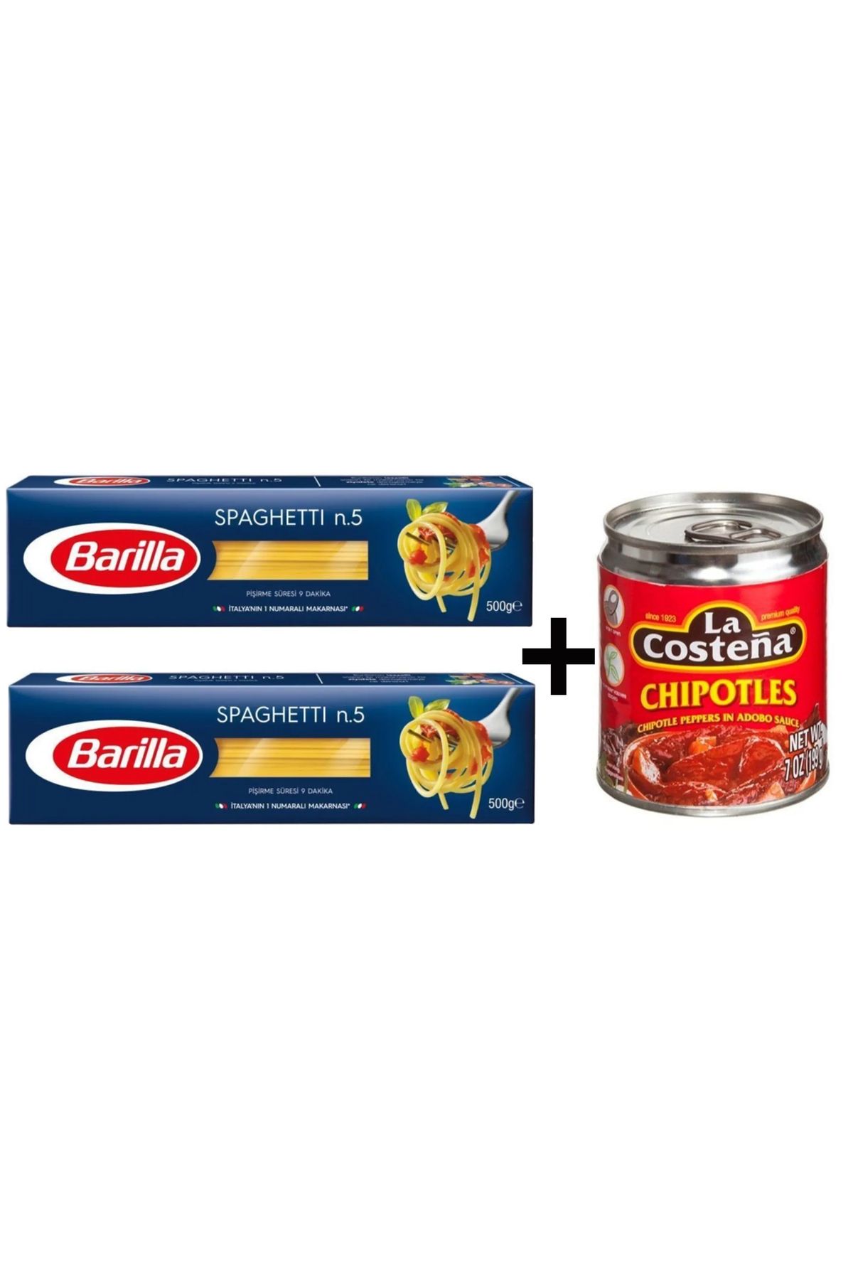 TGB TEDARİK CHIPOTLES TÜTSÜLENMİŞ DOMATES SOSLU JALAPONE BİBERİ VE SPAGETTİX2 MAKARNA 3'LÜ SET