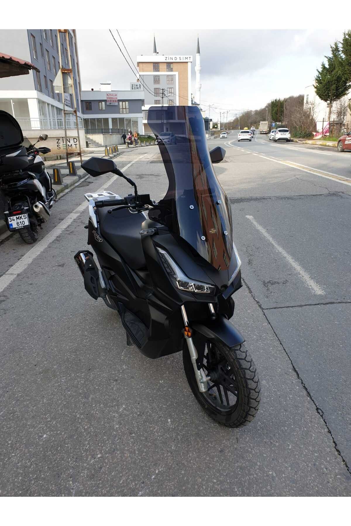 Skyjet Rivero 125 Siperlik Ön Cam 2025 Model 78cm Siyah Renkli 4mm UZUN CAM
