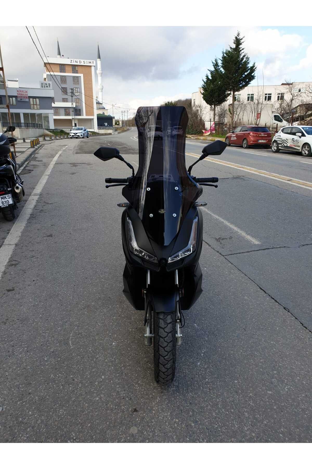 Skyjet Rivero 125 Siperlik Ön Cam 2025 Model 78cm Siyah Renkli 4mm UZUN CAM
